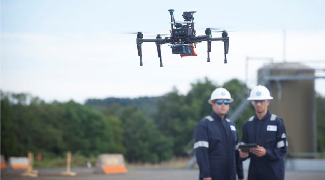 GE commercial drone detect gas leaks