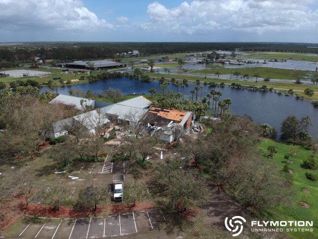 flymotion using drones in response to hurricane irma