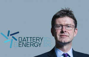 Business secretary Greg Clark MP announces new national battery facility for UK