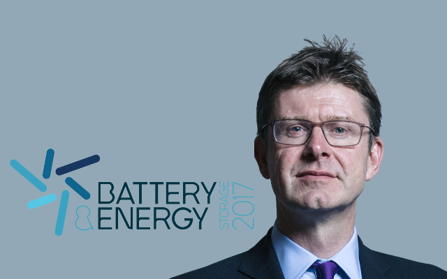 Business secretary Greg Clark MP announces new national battery facility for UK