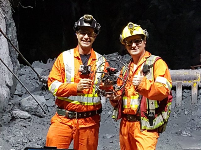 mining in canada, with flyability's elios drone